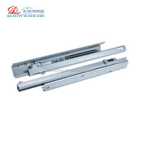 Glissières de tiroir dissimulées robustes, fermeture amortie et ouverture par pression, glissières télescopiques à extension complète pour usage polyvalent