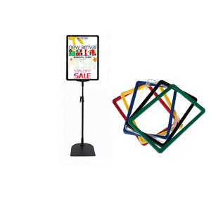 Soporte de Exhibición de Alta Calidad Ajustable de Plástico y Aluminio para Carteles, Pancartas y Anuncios, para Uso en Supermercados y Tiendas - Product Image 1