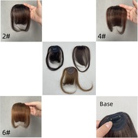 Cheveux humains Air Bangs 3D cheveux frange 8 pouces Clip dans les extensions de cheveux naturel Style français frange postiche pour les femmes