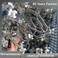Ring Super Raschig SS304 316L 25mm 38mm 50mm 76mm dengan Tekanan Turun Rendah untuk Distilasi Industri dan Menara Penyerap VOC