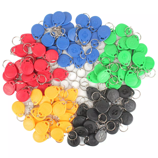 Custom Printing School Campus Access Ultralight NFC 13.56 MHZ Smart ABS RFID Access Keyfobs