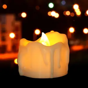 Di Vendita caldo Giallo Lampeggiante Led Candele di Natale Con Telecomando Senza Fiamma Candele Per La Decorazione Della Chiesa