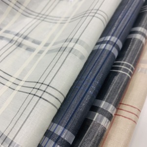 KKF9951-Hilo de monofilamento transparente, tela suave a cuadros de algodón dobby para falda y blusa - Product Image 1