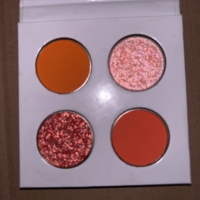 Palette de fards à paupières pressés personnalisable en 4 couleurs, mat, scintillant, multichrome, effet de changement de couleur, maquillage des yeux
