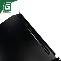 Geteknet Étagère de montage en rack pour serveur en acier fixe de 19 pouces RAL9005 NOIR/GREY Capacité 1U/2U/3U Compatible avec les armoires de 800 mm