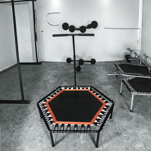 Trampolín de Interior de oferta exclusiva, trampolín de barandilla resistente con material plástico de espuma de PVC suave para Fitness - Product Image 4