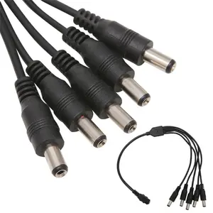 12V DC אספקת חשמל 1 נקבה כדי 2 3 4 5 8 זכר דרך ספליטר Plug הארכת כבל כבל מחבר 5.5*2.1mm עבור Led רצועת אור