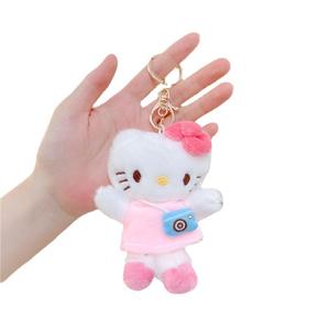 Dễ thương Hello Cat <span class=keywords><strong>Kitty</strong></span> PP bông đồ chơi sang trọng mô hình 0532 nhỏ mặt dây chuyền mèo búp bê bán buôn Keychain Claw máy CN - Product Image 5