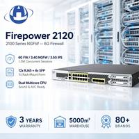 Firepower 2120 FPR2120-NGFW-K9 FPR2120-ASA-K9 1RU 6Gbps NGFW 3.4Gbps IPS 3.5Gbps 12xRJ45 4xSFP Firewall Empresarial VPN