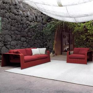 Ensemble de canapés en rotin d'extérieur en forme de L, structure en aluminium, résistant aux intempéries, mobilier de jardin pour villa et cour. - Product Image 2