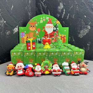 Vente chaude porte-clés de noël 24 pièces/ensemble chiffres boîte aveugle père noël Surprise boîte Figurines <span class=keywords><strong>Capybara</strong></span> drôle enfant jouet cadeaux - Product Image 2