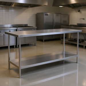 Stainless Steel Prep Table 24 X 72 In Heavy Duty Commercial <b>Kitchen</b> Workstation With Lower <b>Shelf</b> - Product Image 2