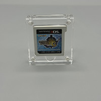 Boîte d'affichage de jeu en acrylique haute transparence avec 1 fente pour carte 3DS pour accessoires de jeu magnétiques de couverture de boîtier de jeu NDS