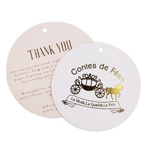 Étiquettes suspendues imprimées en feuille d'or de luxe, cartes de remerciement de haute qualité, cartes cadeaux pour vêtements et accessoires - Product Image 3