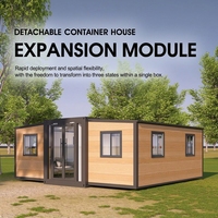 Maison préfabriquée modulaire mobile pliable à double aile, démontable, écologique, pour atelier d'artisanat
