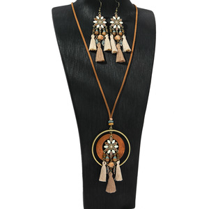 Parure de bijoux bohème en alliage, collier et boucles d'oreilles pour femme, style bohème pour soirée 2025 - Product Image 5