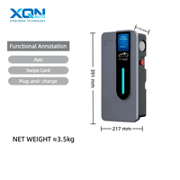Borne de recharge murale pour véhicules électriques 22 kW Type 2 32A, station de recharge intelligente pour voitures électriques avec écran LCD, chargeur domestique sécurisé pour Tesla/BYD