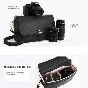 Fashion Style DSLR Mirrorless <b>Camera</b> Purse <b>Bag</b> <b>Small</b> Leather Shoulder Crossbody Messenger Travel <b>Bag</b> for Photographers Women - Product Image 5