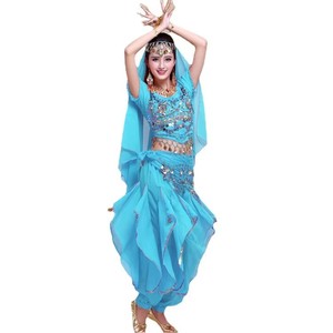Jh848 Trending Style Dancing Clothing Set Stage Performance <strong>Dancer</strong> Wear Woman <strong>Belly</strong> Dance <strong>Costume</strong> 6 Piece Dance Suit for Women - Product Image 5
