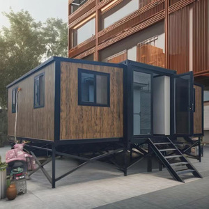 Vente en gros de maisons conteneur préfabriquées modernes et luxueuses de 20 pieds 40 pieds Villa préfabriquée extensible et pliable avec 2 3 4 5 chambres à coucher - Product Image 1