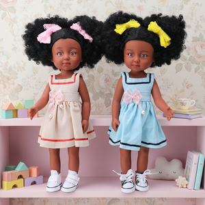 Muñeca Africana de Juguete, Modelo 2026, 14 Pulgadas (35 cm), PVC Suave, Ropa Negra, Juguete Infantil de Moda, Venta al Por Mayor - Product Image 1