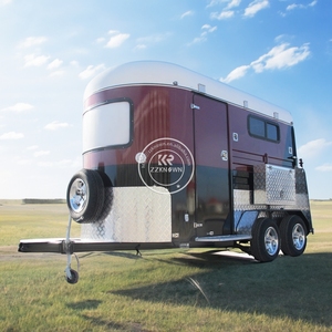 Camión de remolque de caballos fácil de remolcar 2025 para cargar 2 caballos con armario de almacenamiento Remolques de caballos con Estándares Australianos a la venta - Product Image 1