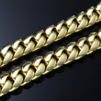 Collier chaîne en gros de bijoux fins, style Iced Out, maille cubaine pour hommes, idéal pour rappeurs