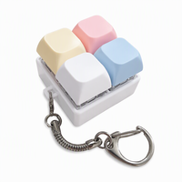 Porte-clés testeur de touches de clavier Pastel en PVC, anti-stress, avec capuchon de touche, en plastique, pour cadeau et sac