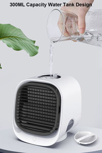 Ventilateur de bureau USB <span class=keywords><strong>rechargeable</strong></span>, refroidisseur d'air, <span class=keywords><strong>mini</strong></span> ventilateur personnel pour cuisine, chambre, ventilateur d'<span class=keywords><strong>eau</strong></span> avec écran LED, <span class=keywords><strong>climatiseur</strong></span> pour usage domestique - Product Image 5