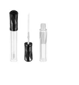 Muestra Gratis: Tubo de Brillo Labial Transparente Rosa de 9ml con Varilla Grande Blanca, Tapa Rosa y Varilla Gruesa, Botella Vacía para Brillo Labial - Product Image 1