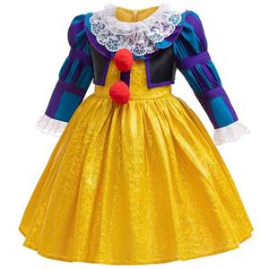 Disfraz de Payaso Divertido para Niñas, Material de Poliéster, Estilo Princesa, Vestido de Fiesta para Halloween - Product Image 4