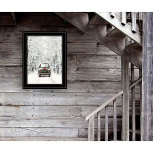 HMS Art Deco natale arte da parete moderno nero incorniciato Poster 2 pezzi Design antico - Product Image 4