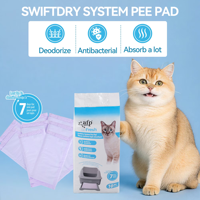 Ensemble de litière pour chat AFP avec granulés de litière et tapis absorbant jetables, excellente boîte à litière anti-odeurs pour maisons multi-chats