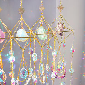 천연 크리스탈 수제 매달려 태양 포수 크리스탈 태양 포수 매달려 선 캐치 프리즘 레인보우 메이커 - Product Image 3