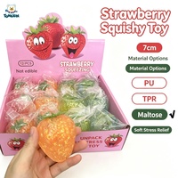 Juguete Antiestrés de Malta Suave con Forma de Fresa de Levantamiento Lento, el Más Vendido, al por Mayor, Simulación de Fruta, para Aliviar el Estrés, Juguetes Sensoriales TX