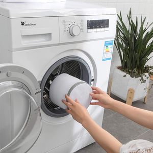 Sac de lavage à cordon pour vêtements multi-tailles, sac de rangement en filet à mailles grossières et fines, sac à linge en filet - Product Image 5