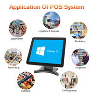 Terminal Todo en Uno de 17 Pulgadas con Pantalla Táctil Capacitiva de 10 Puntos, Panel Industrial AU, para Supermercados y Autoservicio