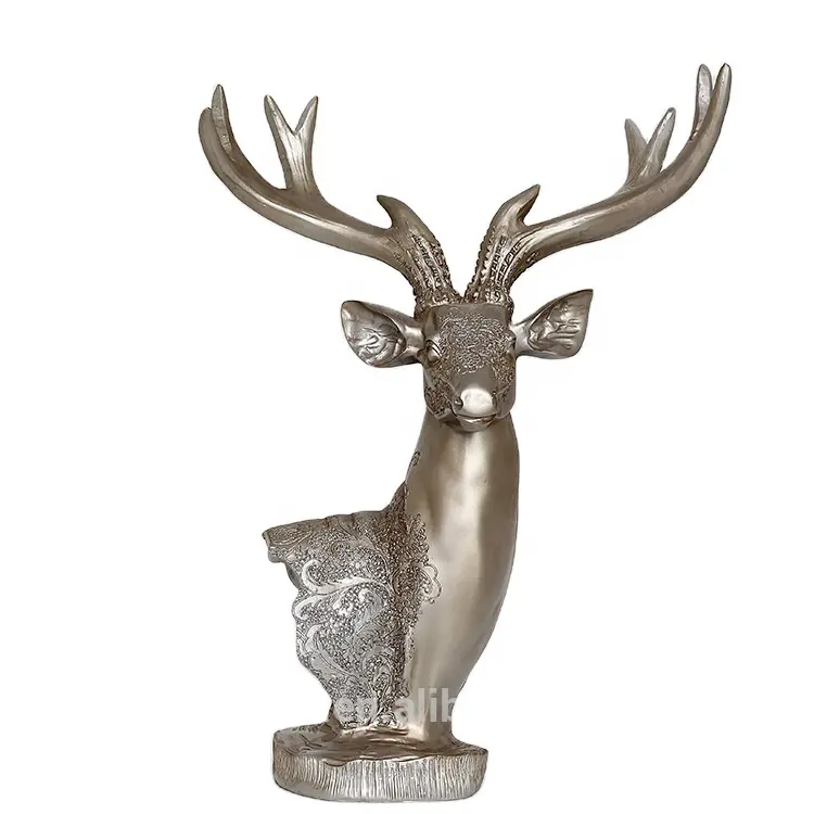 Сделанная на заказ статуя головы животного домашнее украшение для стола полимерная голова оленя
