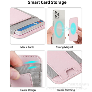 2025 पोर्टेबल लक्जरी चमड़े के चुंबकीय कार्ड धारक के साथ खड़े कार्य टिकाऊ स्लिम चुंबक 12 13 14 15 16 श्रृंखला - Product Image 2