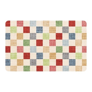 Tapis d'entrée américain rétro moderne, rectangulaire, à motifs géométriques, antidérapant, lavable en machine, en fibre de polyester, tapis de porte pour la maison - Product Image 3