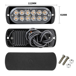 Luces de Tráfico LED Rojas y Transparentes, 6 LED, 12V 24V, Luces Traseras de Remolque, Luces de Freno y Direccionales Amarillas, Hechas de Aluminio y Material PC - Product Image 2