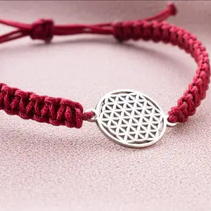 316l Stainless Steel Ins Fashion Macrame Bracelet Flower Of Life Bracelet Custom Sacred Bracelet Christmas Gift Women Men