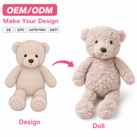 Ours en peluche personnalisés en gros, animaux en peluche avec logo personnalisé, créez votre propre personnage de jouet en peluche, jouet en peluche personnalisé
