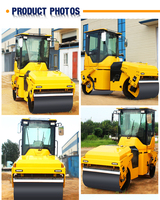 Mini-compacteur routier vibrant hydraulique à double tambour de 2, 3, 5 tonnes de haute qualité pour asphalte