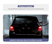 Ensemble de feux arrière LED avec 6000 lumens pour Mercedes-Benz GLK X204 2009-2012 Garantie 1 an Modifié du modèle ancien au nouveau