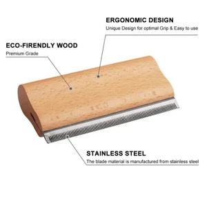 Brosse de toilettage professionnelle pour animaux de compagnie brosse de toilettage en bois pour chat chien et cheval - Product Image 2