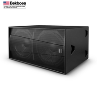 Subwoofer Bekboes S218+ double 18 pouces en contreplaqué, puissance nominale 1200 W, haut-parleur de graves de 18 pouces pour grands événements
