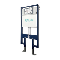 Système de chasse d'eau dissimulée FABIA moderne et robuste à double chasse, pour projets commerciaux, en PEHD, 3L/6L, suspendu au mur, garantie 5+ ans