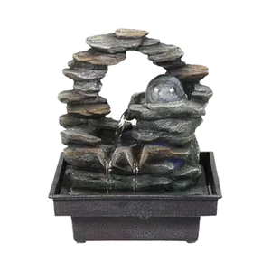 Coleção de Fontes de Resina para Jardim e Mesa, Fornecimento de Fábrica por Atacado com Diversos Estilos de Cascata e Decoração Zen - Product Image 1