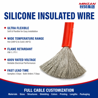 Câble en caoutchouc silicone 16 18 20 24 26 28 30 AWG, fil électrique en cuivre étamé